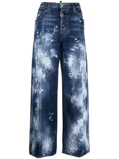 Dsquared2 широкие джинсы с эффектом разбрызганной краски