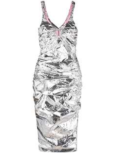 Maisie Wilen приталенное платье миди с эффектом металлик