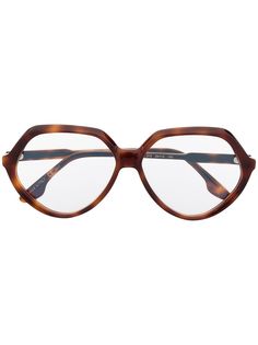 Victoria Beckham Eyewear очки в геометричной оправе черепаховой расцветки
