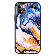 Чехол (клип-кейс) DEPPA Glass Case, для Apple iPhone 11 Pro, фиолетовый агат [87256]