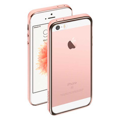 Чехол (клип-кейс) Deppa Gel Plus Case, для Apple iPhone 5/5s/SE, розовое золото [85225]