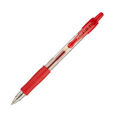 Ручка гелев. Pilot BL-G2-5-R прозрачный d=0.3мм красные автоматическая 1стерж. стреловидный пиш. нак 12 шт./кор.