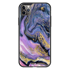 Чехол (клип-кейс) DEPPA Glass Case, для Apple iPhone 11 Pro Max, фиолетовый агат [87270]