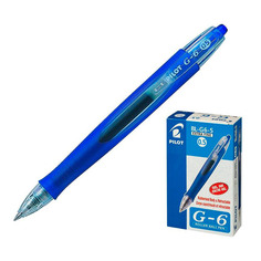Ручка гелев. Pilot BL-G6-5-L синий d=0.3мм синие автоматическая сменный стержень 1стерж. линия 0.3мм 12 шт./кор.