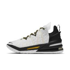 Баскетбольные кроссовки LeBron 18 “White/Black/Gold” Nike