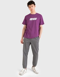 Фиолетовая футболка с принтом SIMPLE STYLE Gloria Jeans