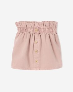 Розовая джинсовая юбка с пуговицами для девочки Gloria Jeans