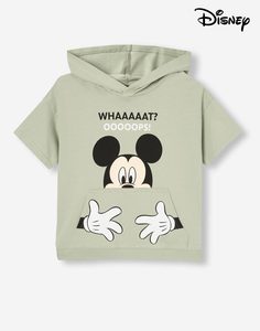 Оливковая футболка Disney с капюшоном для мальчика Gloria Jeans