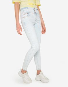 Облегающие джинсы Legging wide waist на пуговицах Gloria Jeans