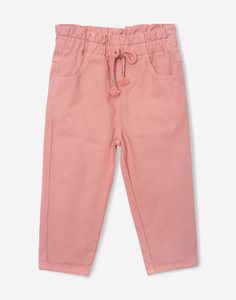 Розовые джинсы Paperbag для девочки Gloria Jeans