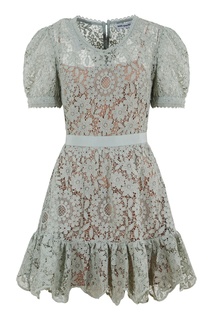 Кружевное платье фисташкового цвета Self Portrait