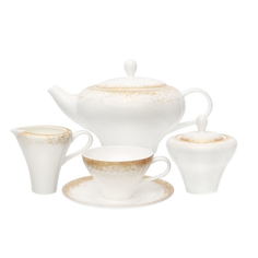 Чайный сервиз Top Art Studio Золотая Пудра 15 предметов Топ арт студио