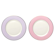 Набор тарелок Top Art Studio Империал 26 см 2 шт лаванда/чайные розы Топ арт студио