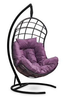 Подвесное кресло-кокон барселона (лаура) фиолетовый 110x195x110 см. L'aura