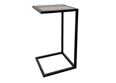 Прикроватный столик с мраморной столешницей (for miss) черный 35.0x65.5x35.0 см.