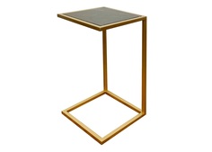 Прикроватный столик с мраморной столешницей (for miss) черный 35.0x65.5x35.0 см.