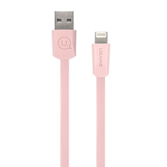 Кабель для iPod, iPhone, iPad Usams U2 плоский розовый