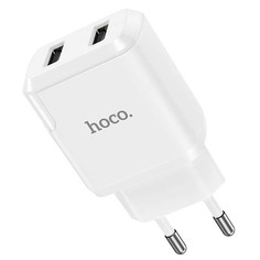 Сетевое зарядное устройство Hoco RC1, 2USB, 2.1A White