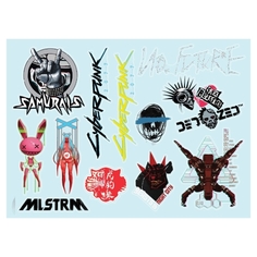 Термонаклейка Cyberpunk 2077 Gadget Sticker Sheet 3 Gadget Sticker Sheet 3