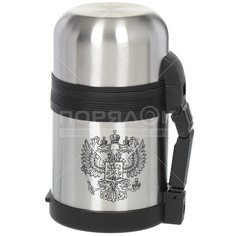 Термос из нержавеющей стали Daniks SL-60GX серебристый с универсальным горлом, 0.6 л