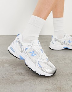 Кроссовки голубого/серебристого цвета New Balance 530-Серебристый