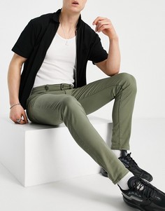 Зауженные джинсы цвета хаки Jack & Jones Intelligence-Зеленый цвет