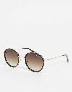 Коричневые круглые очки в стиле унисекс Quay Firefly Mini-Коричневый цвет