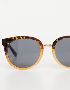 Большие женские солнцезащитные очки формы «кошачий глаз» в коричневой черепаховой оправе A.Kjaerbede Gray-Оранжевый цвет