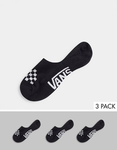 Набор из 3 пар черных носков Vans Classic Assorted Canoodles-Черный цвет