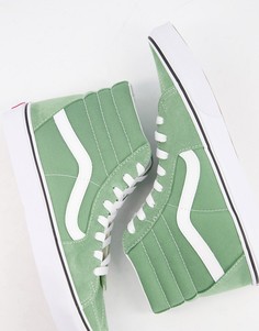 Зеленые высокие кроссовки Vans Sk8-Hi-Зеленый цвет