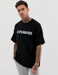 Свободная футболка ASOS DESIGN Polaroid-Черный