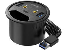 Хаб USB Orico DESK-2U1C Black DESK-2U1C-BK