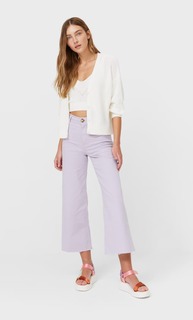 Stradivarius Трикотажный Кардиган В Стиле Рустик Белый M