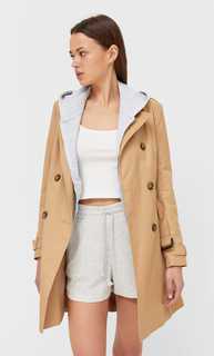 Stradivarius Базовый Тренч Бежевый S