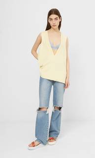 Stradivarius Жилет Оверсайз С V-Образным Вырезом Multicolor L