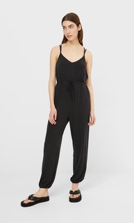 Stradivarius Комбинезон На Бретелях Черный Xs