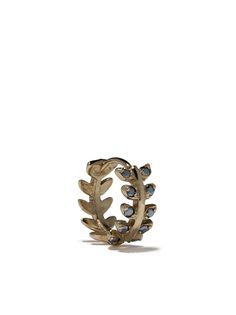 Feidt Paris серьга-кольцо Feuillage из желтого золота с сапфиром