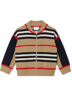 Burberry Kids кардиган в полоску Icon Stripe