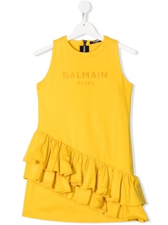 Balmain Kids платье мини с оборками