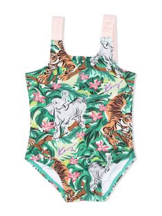 Kenzo Kids купальник с принтом