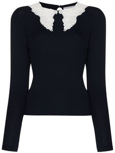 Chloé джемпер с кружевным воротником Chloe