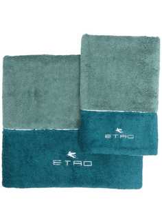 ETRO HOME набор полотенец с вышитым логотипом
