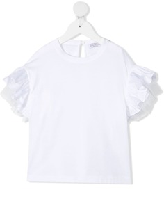 Brunello Cucinelli Kids футболка с оборками