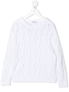 Brunello Cucinelli Kids джемпер фактурной вязки