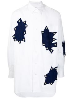 Yohji Yamamoto рубашка с нашивками