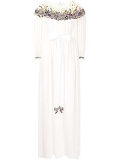 Marchesa декорированное платье-кафтан