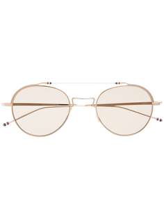 Thom Browne Eyewear солнцезащитные очки в круглой оправе