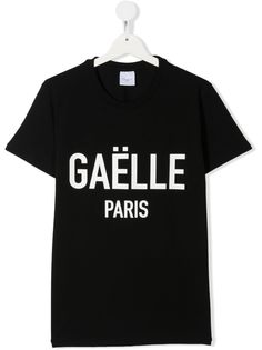 Gaelle Paris Kids футболка с вышитым логотипом