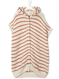 Brunello Cucinelli Kids полосатый кардиган на молнии
