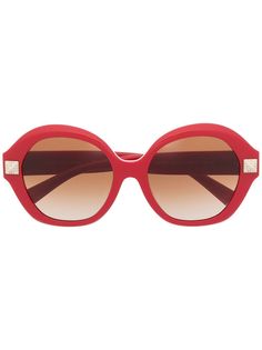 Valentino Eyewear солнцезащитные очки в круглой оправе